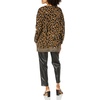image:imageCable Stitch Womens Oversized Button Front Leopard Plaid Print Sweater Cardigan with Pockets VNeck Jacquard Coatigan Medium Multi Olive